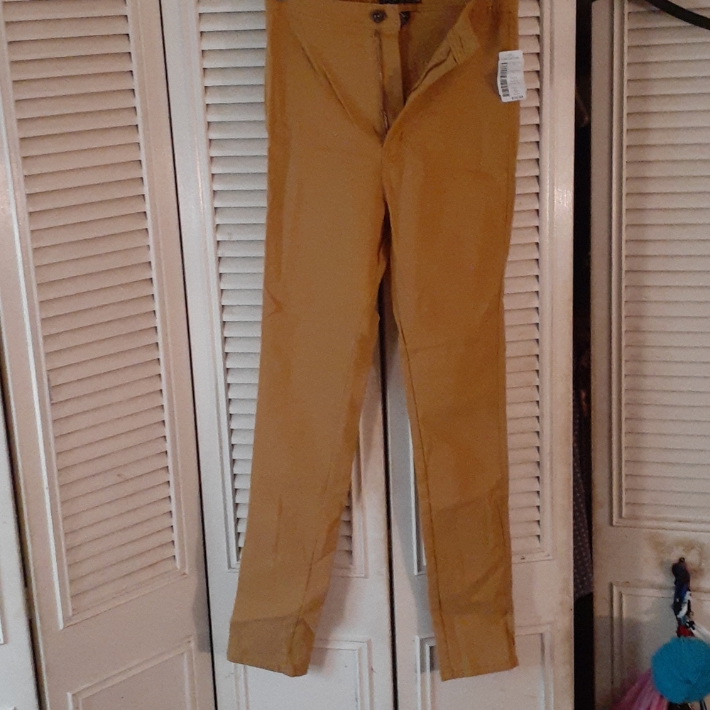 Mustard slim stretch pants